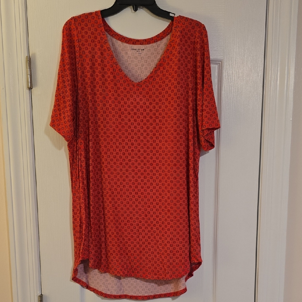 Lane Bryant Scarlet Patterned Short Sleeve Tee